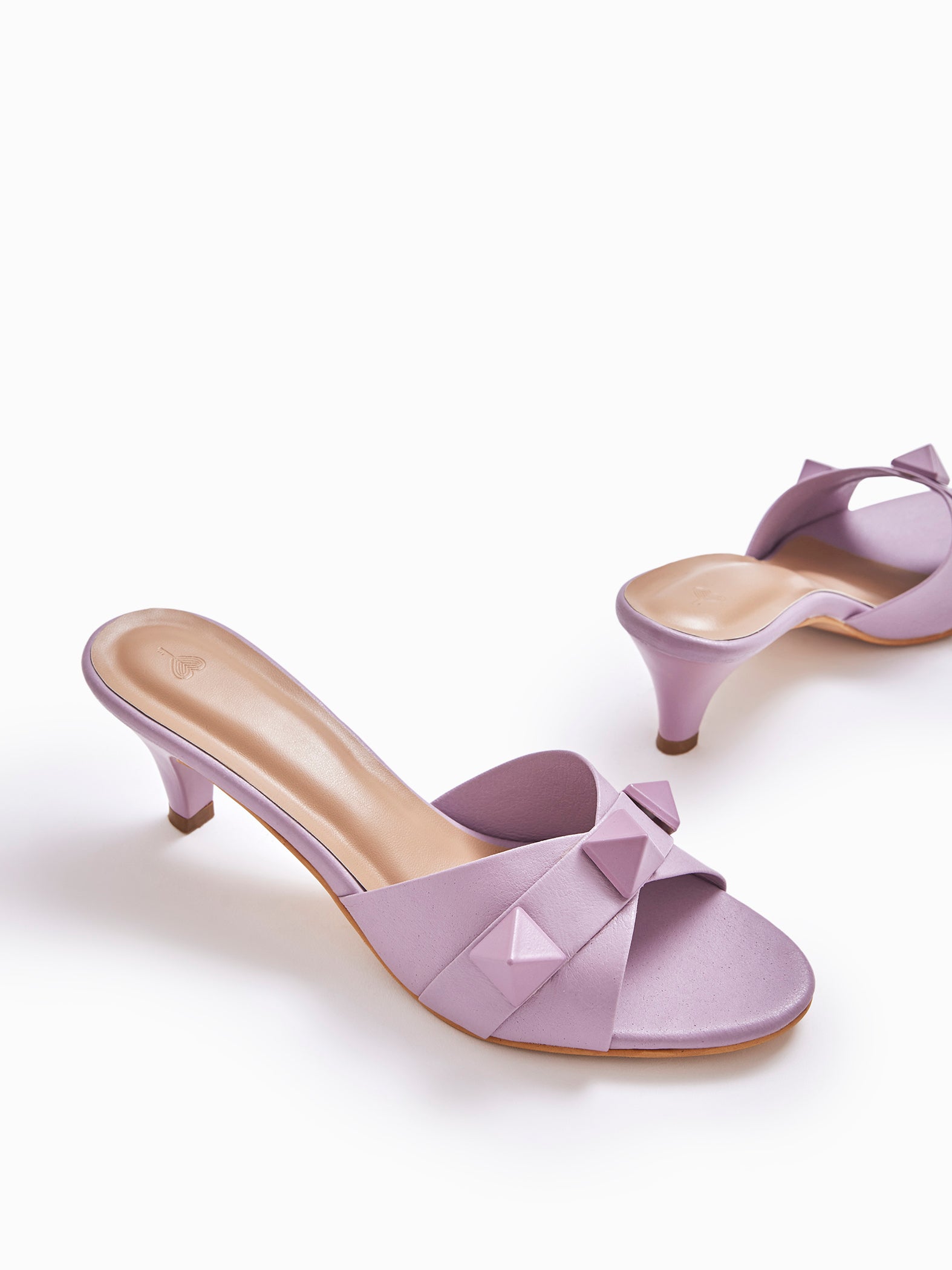Lilac Studded Stilettos