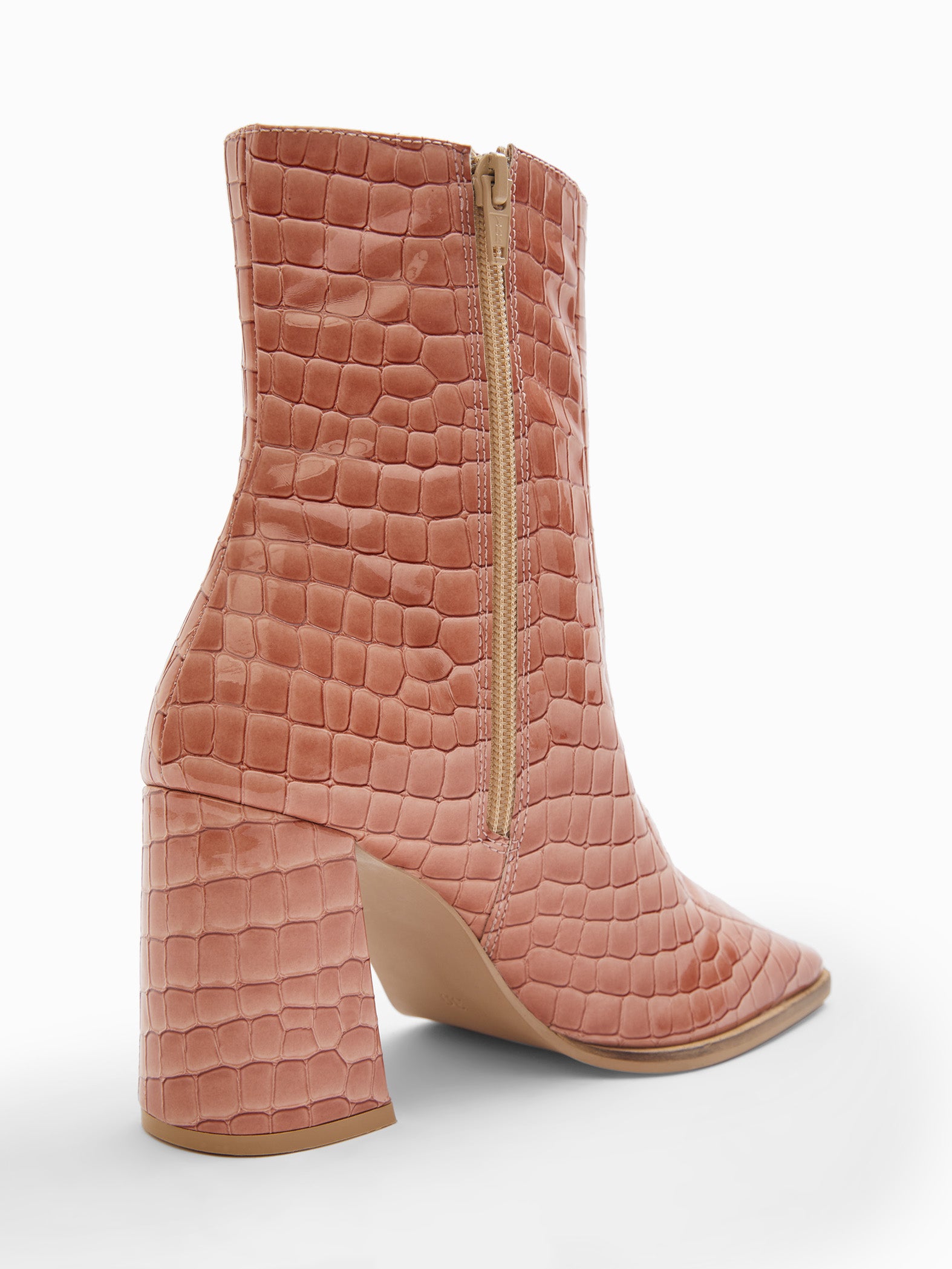 Brick Textured Heeled Boots