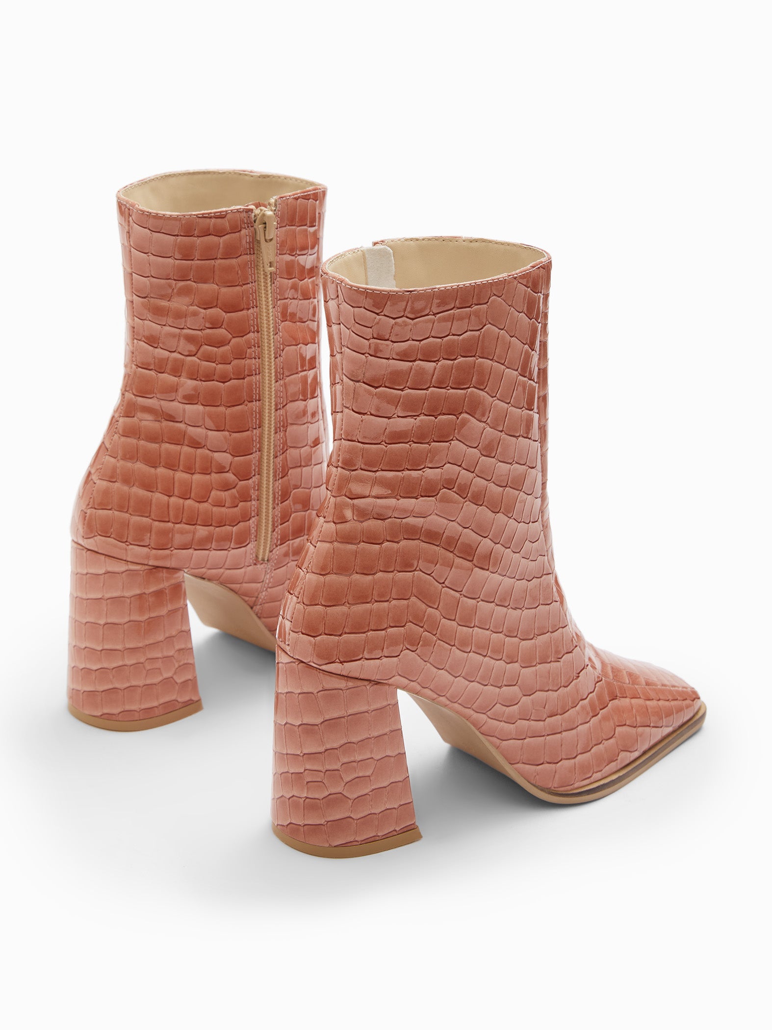 Brick Textured Heeled Boots