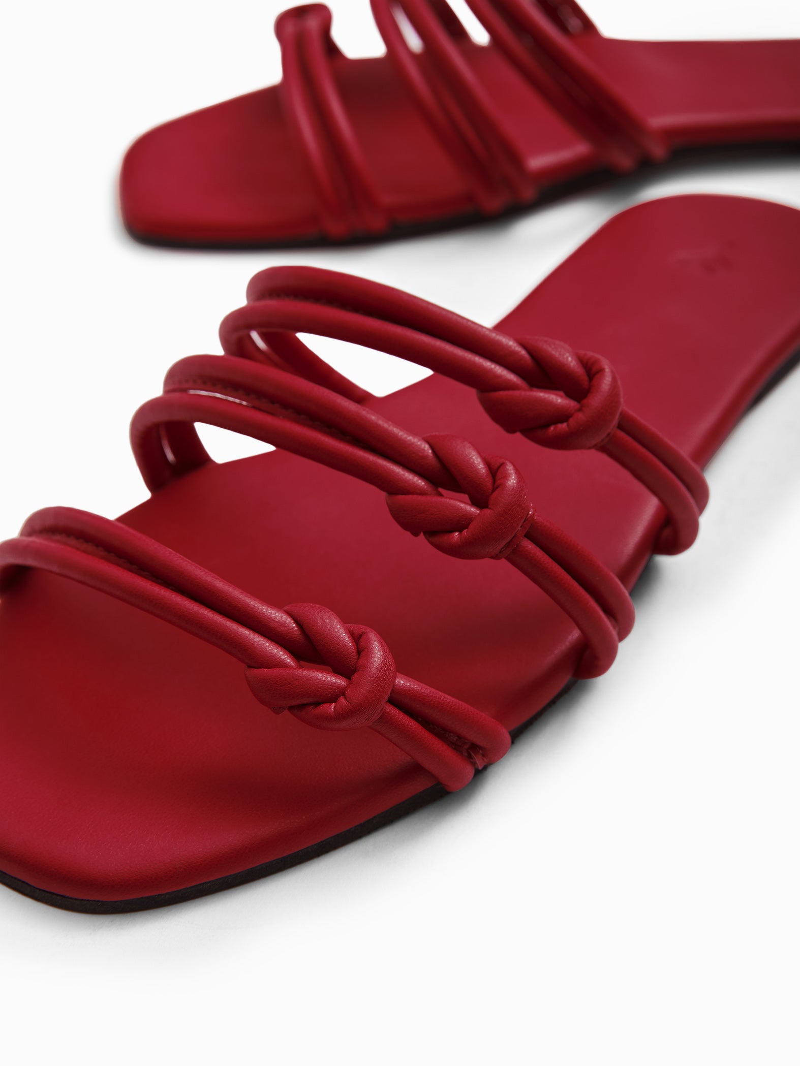Cherry Knotted Strappy Flats