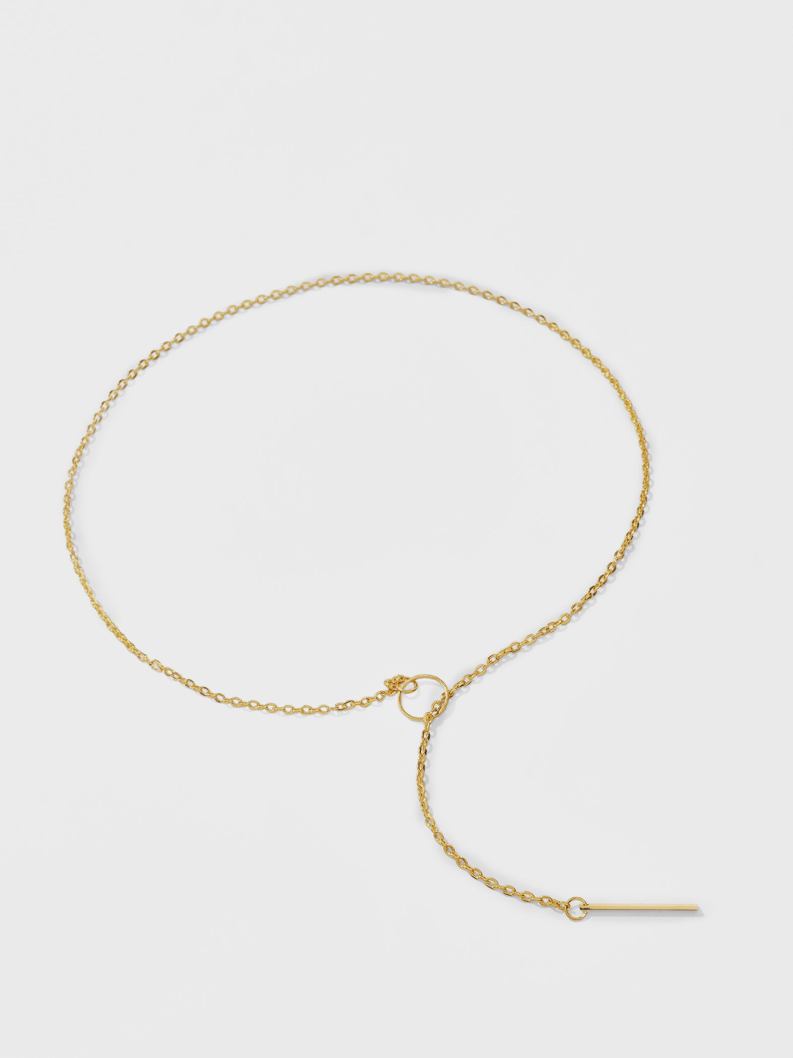 Gold Ring Chain Necklace