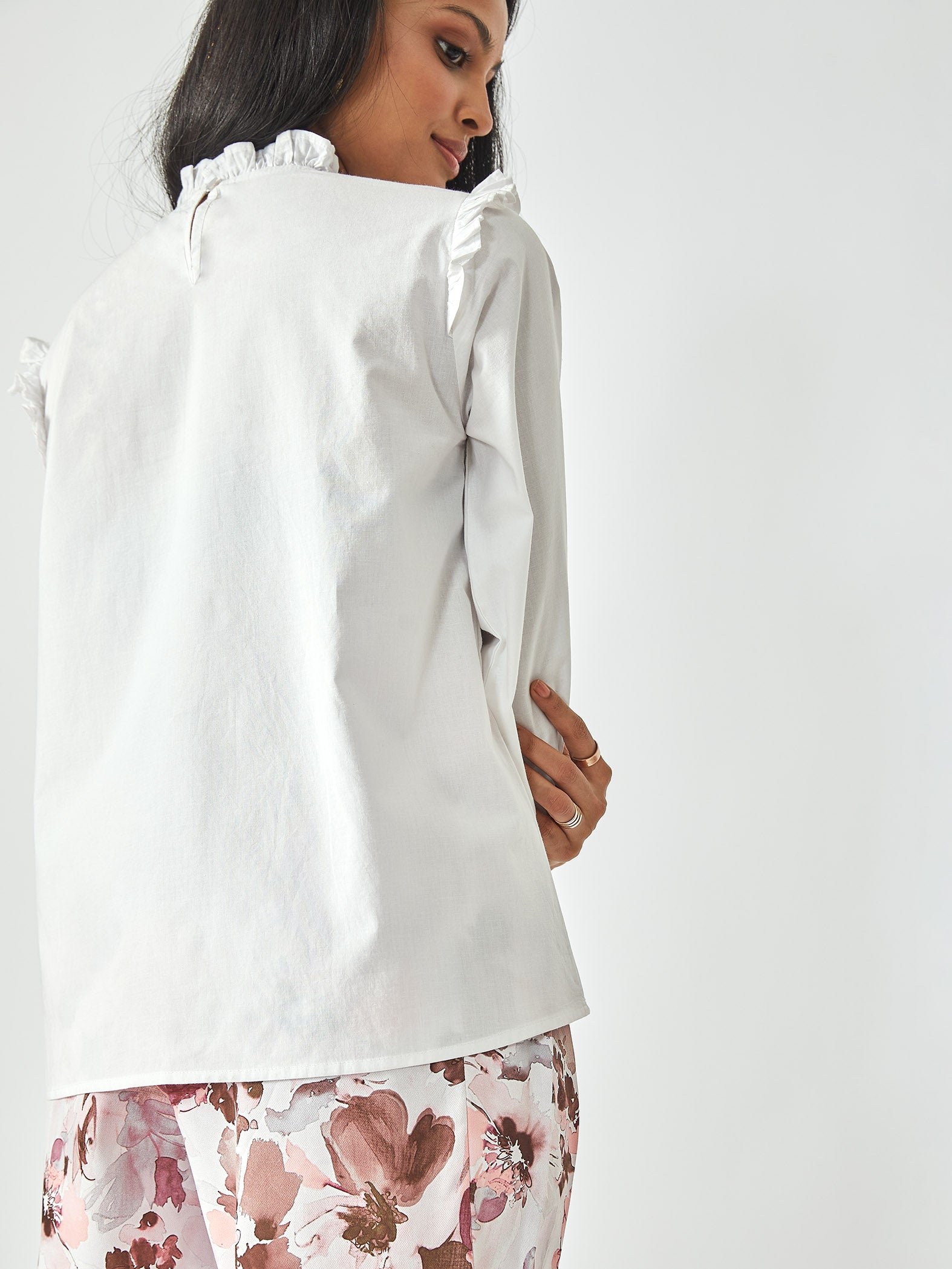 Ivory Pintuck Blouse