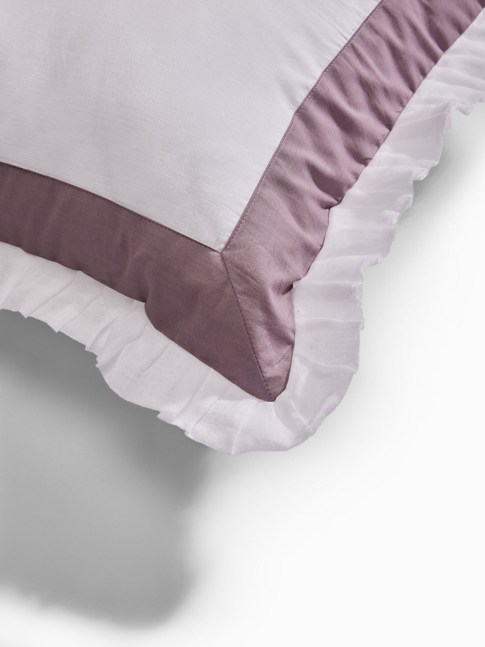 Lilac & White Pillow Cover Set