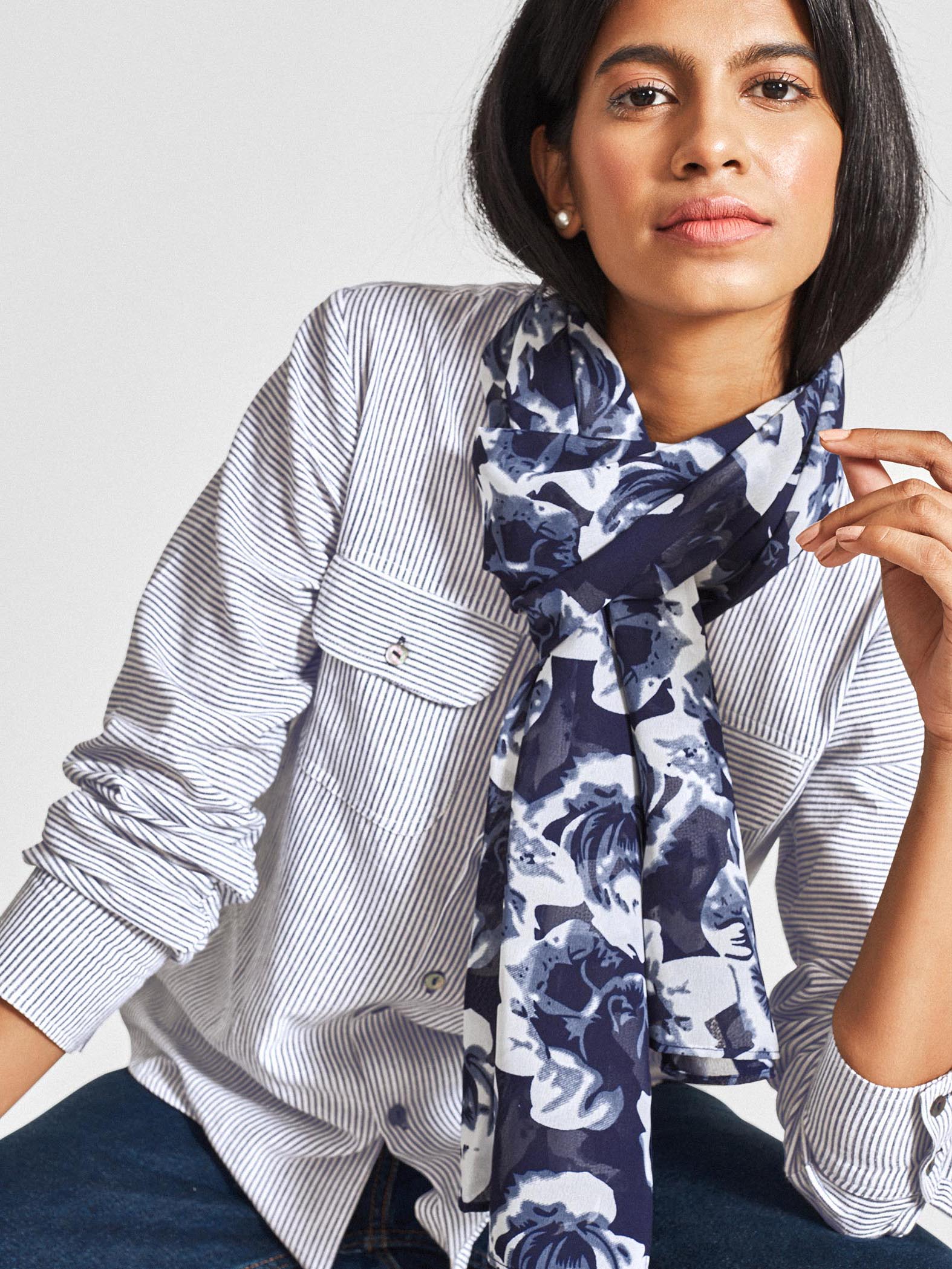 Gift Product - Midnight Floral Print Scarf