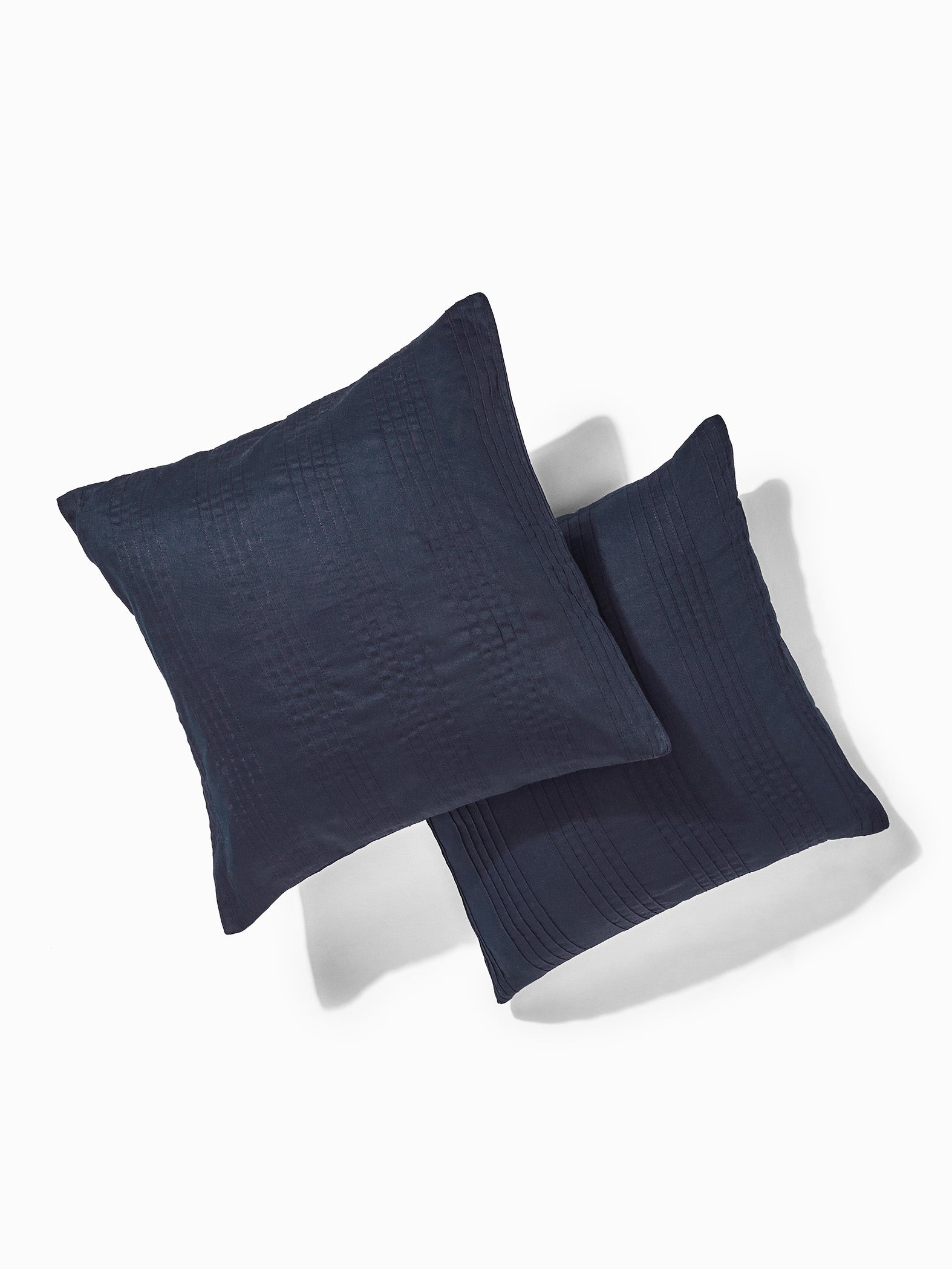 Navy Pleated Cushion Cover Set