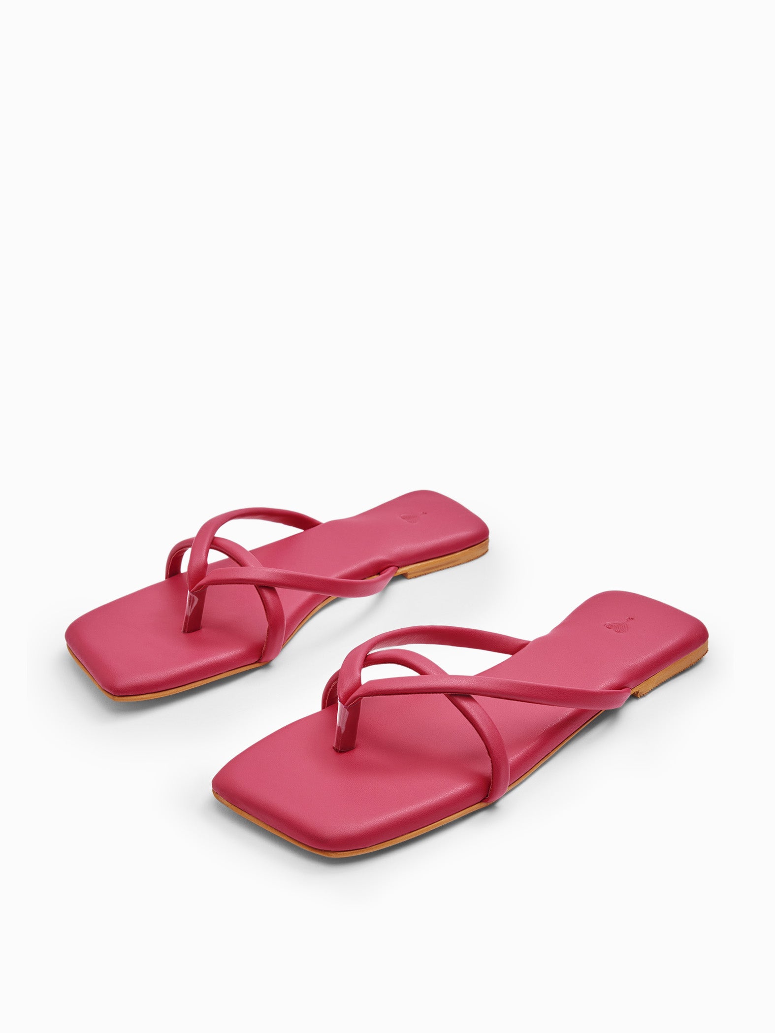 Pink Double Strap Flats