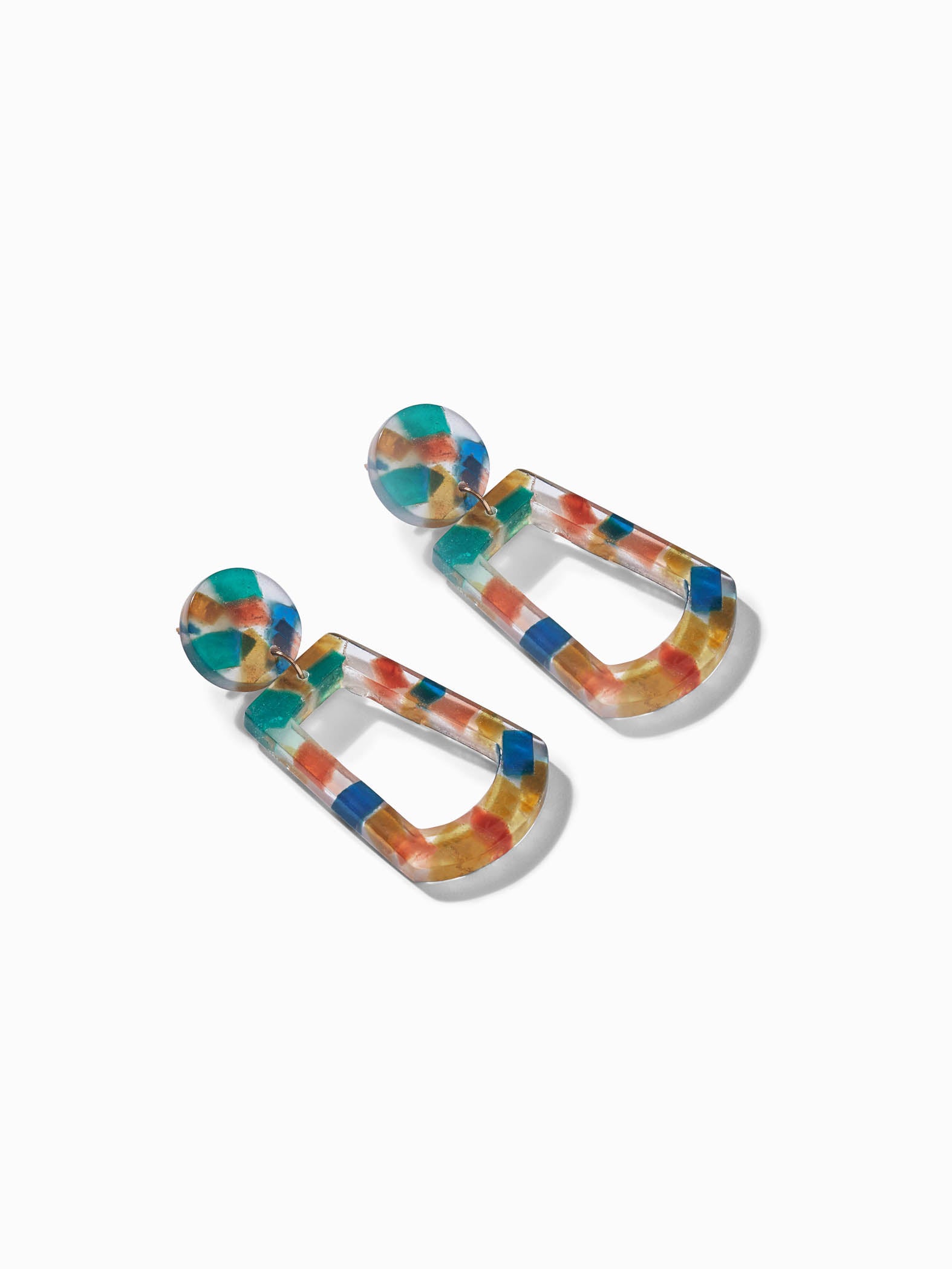 Rainbow Enamel Earrings