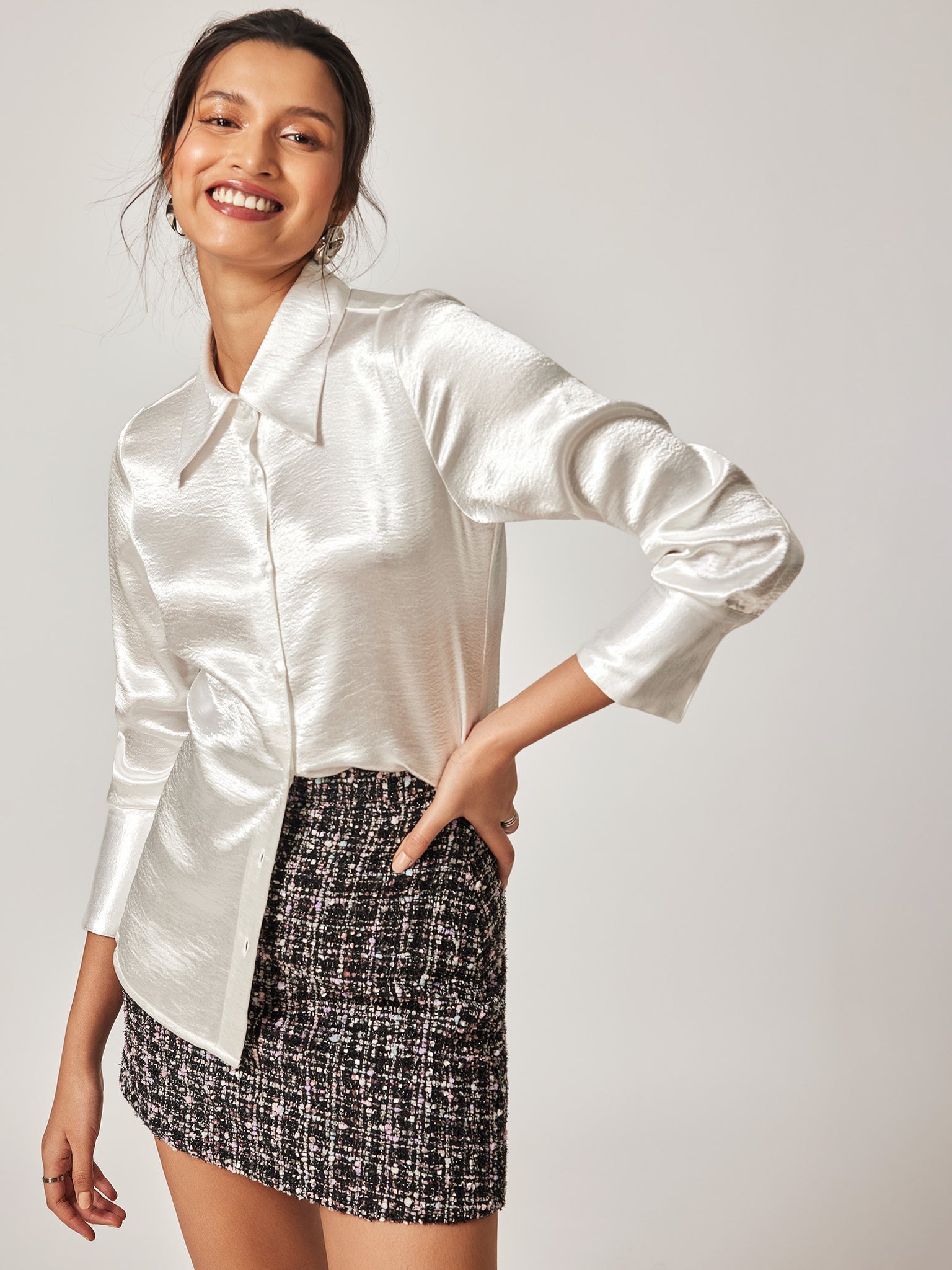 

Silver Satin Shirt