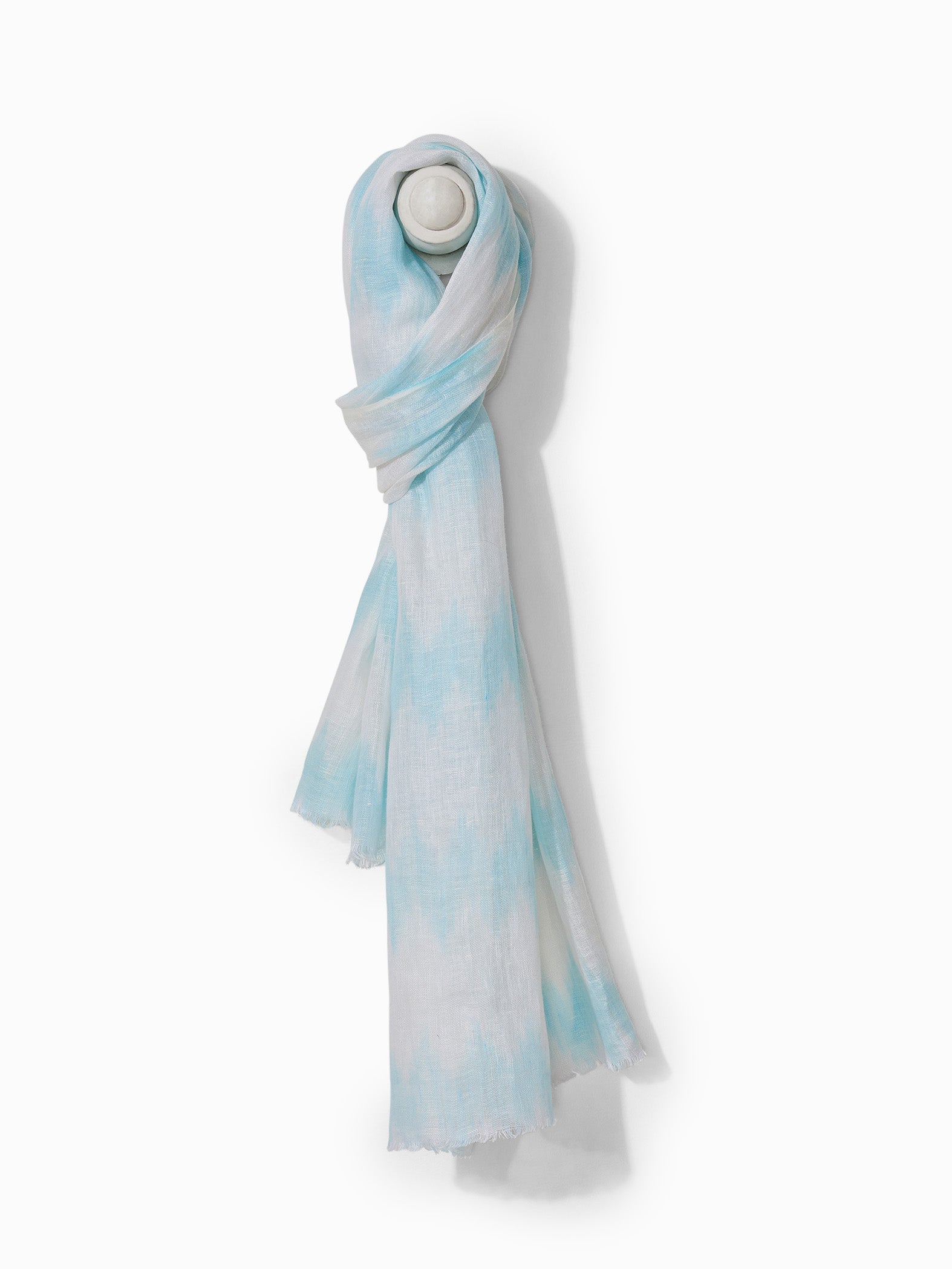 sky blue tie & dye scarf