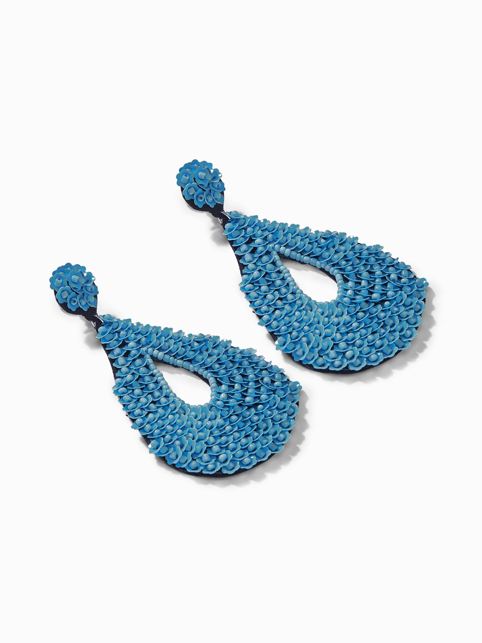 Turquoise Drop Sequinned Earrings
