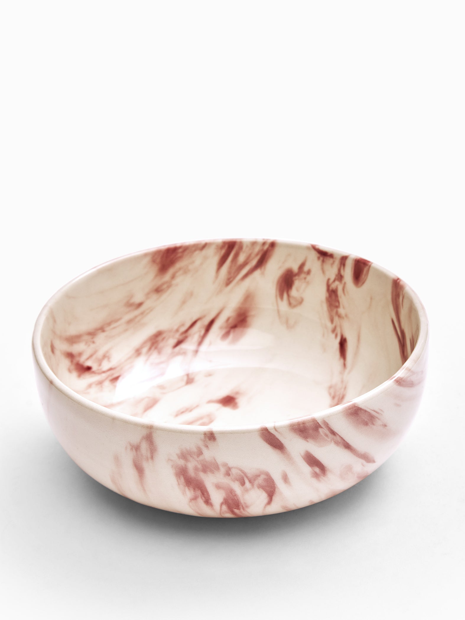 Pink Marble Serving Bowl