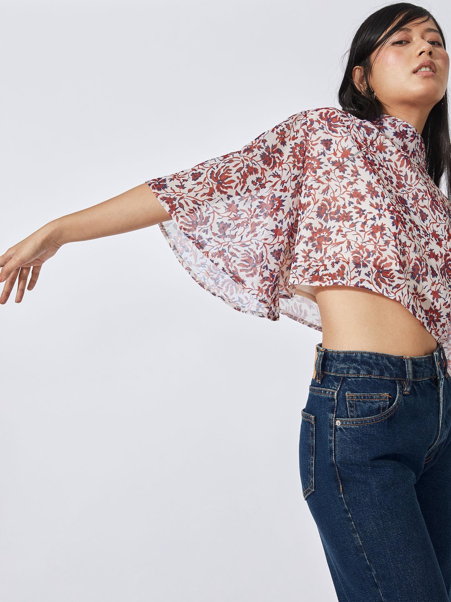Ruby Floral Boxy Top