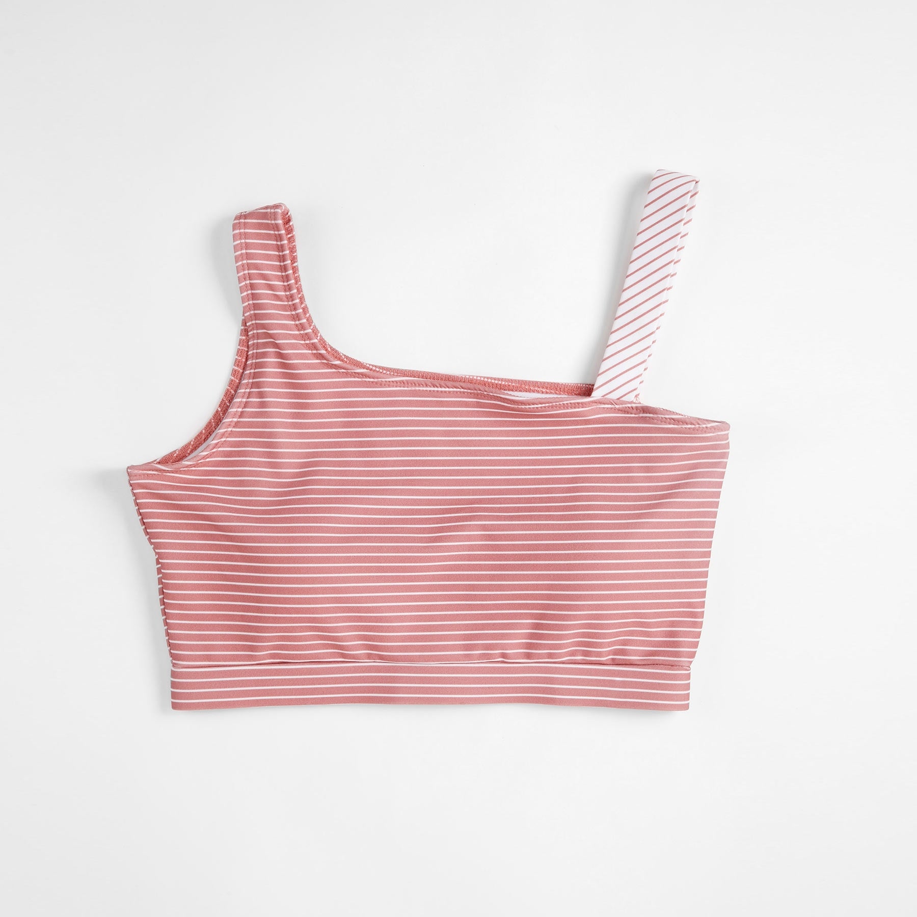 Rose Striped Bikini Top