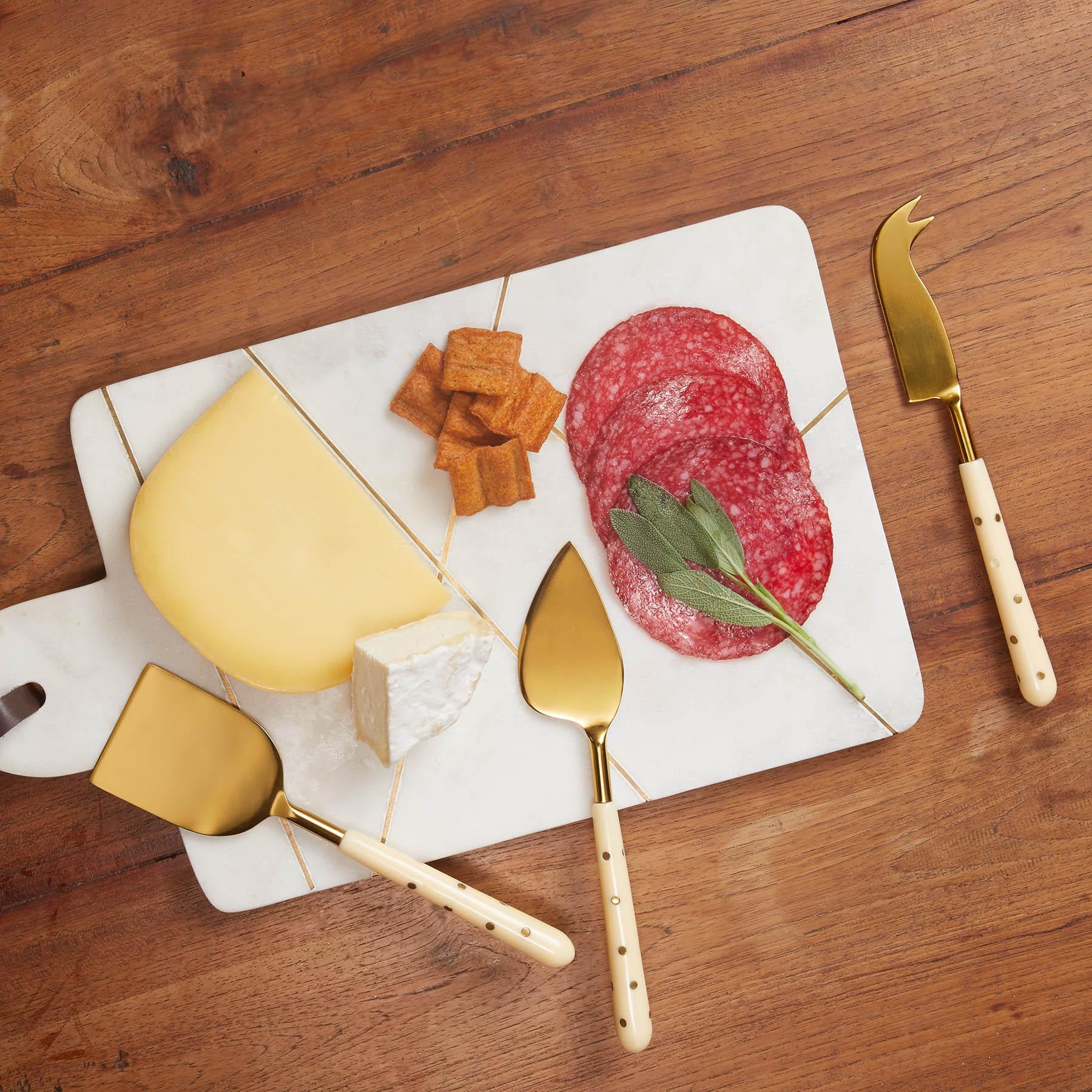 Ivory Polka Cheese Knives Set