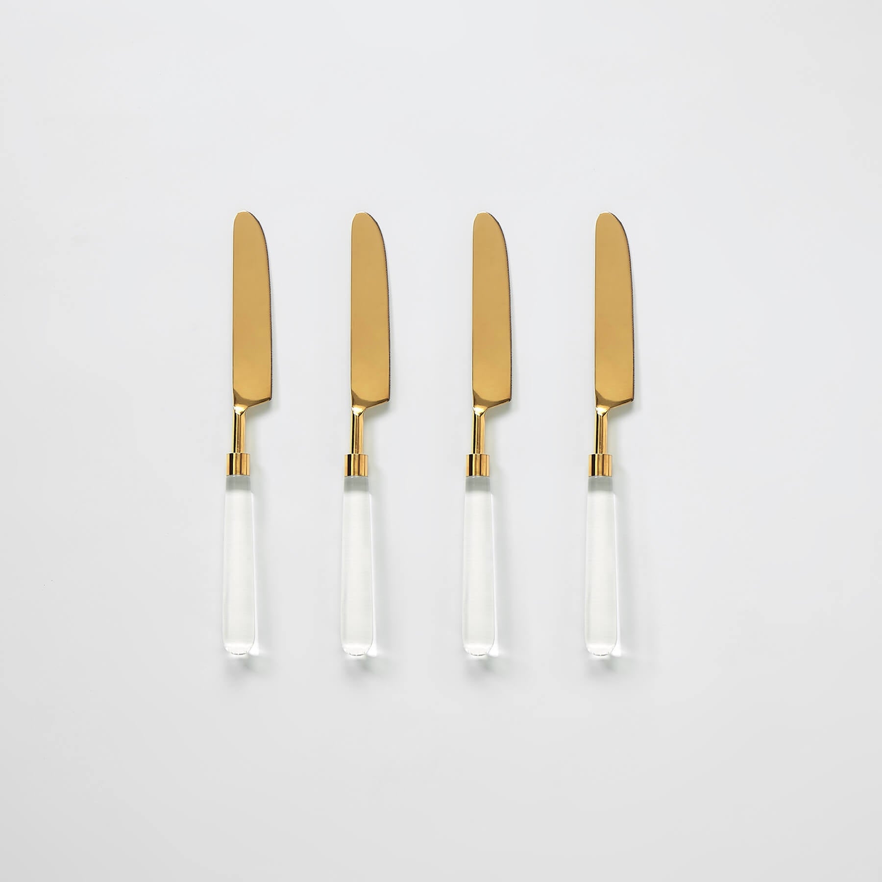 Acrylic & Gold Dinner Knives