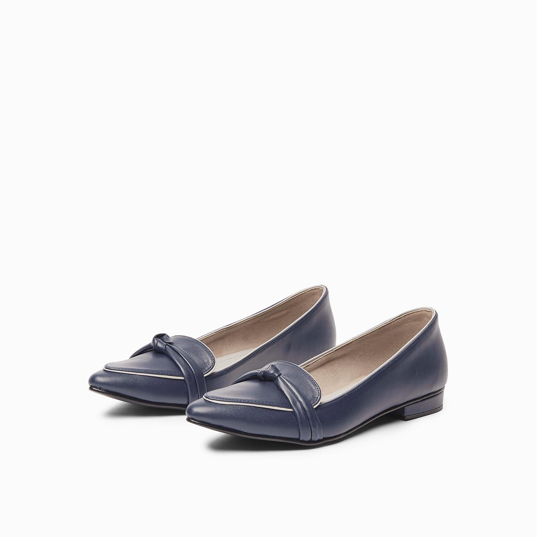 Midnight & Grey Knotted Loafers