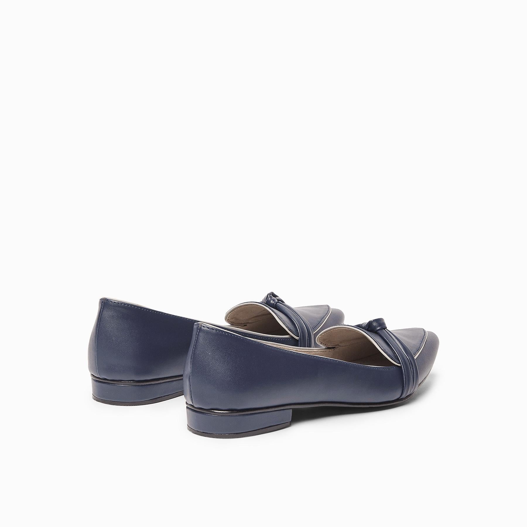 Midnight & Grey Knotted Loafers