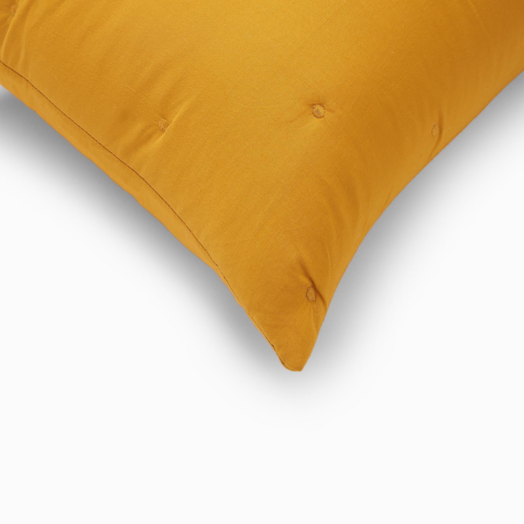 Mustard Embroidered Pillow Cases
